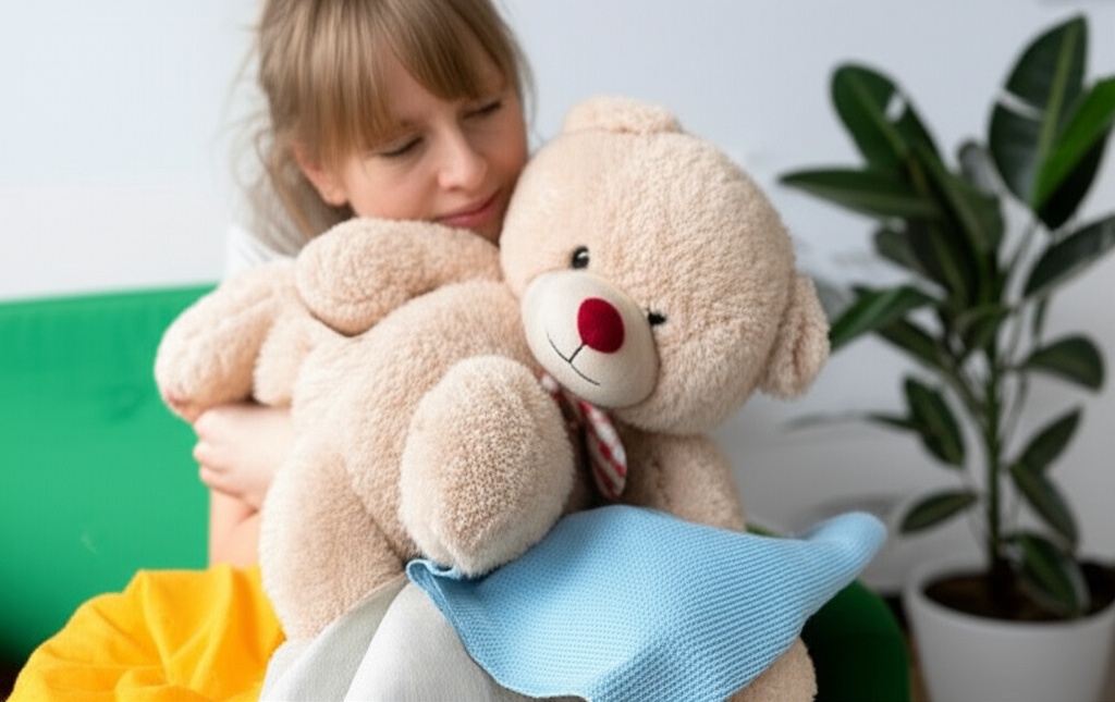 Hình minh họa cho bài viết: Bí quyết & Cách giặt gấu bông lớn tại nhà sạch thơm, không vón cục