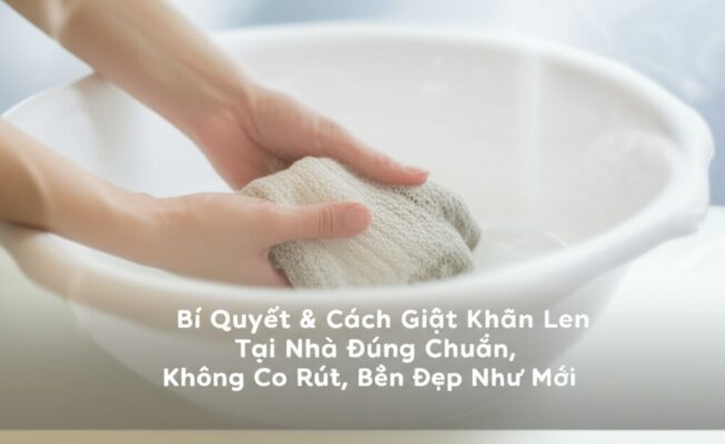 Bí Quyết & Cách Giặt Khăn Len Tại Nhà Đúng Chuẩn, Không Co Rút, Bền Đẹp Như Mới