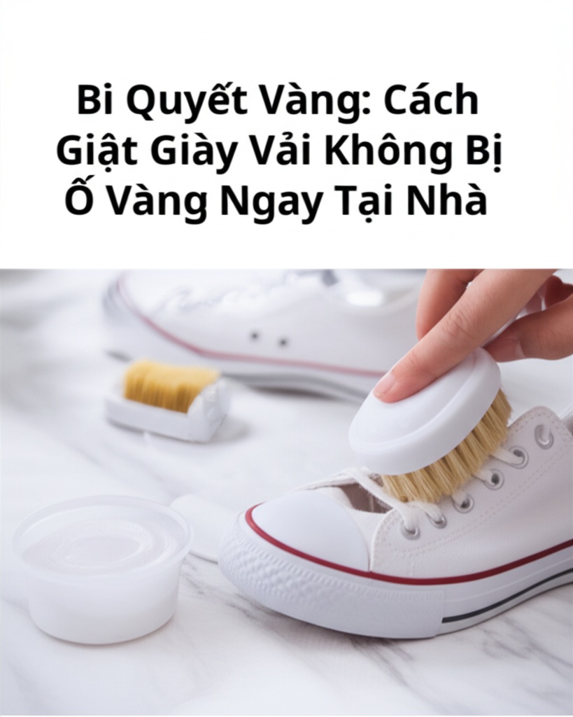 Hình minh họa cho bài viết: Bí Quyết Vàng: Cách Giặt Giày Vải Không Bị Ố Vàng Ngay Tại Nhà