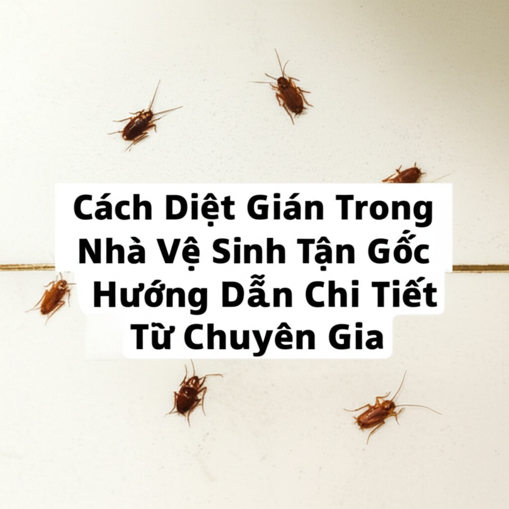 Hình minh họa cho bài viết: Cách Diệt Gián Trong Nhà Vệ Sinh Tận Gốc: Hướng Dẫn Chi Tiết Từ Chuyên Gia