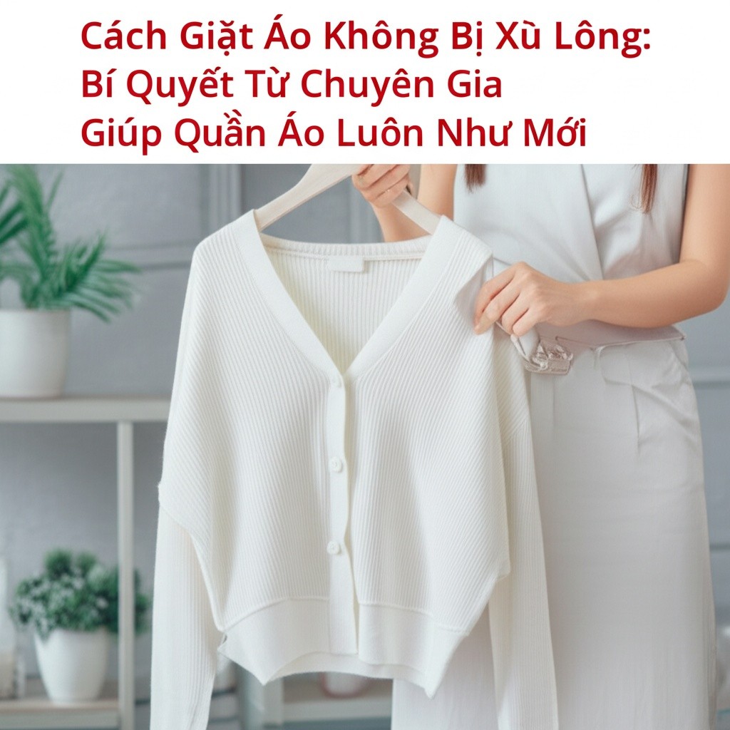 Hình minh họa cho bài viết: Cách Giặt Áo Không Bị Xù Lông: Bí Quyết Từ Chuyên Gia Giúp Quần Áo Luôn Như Mới