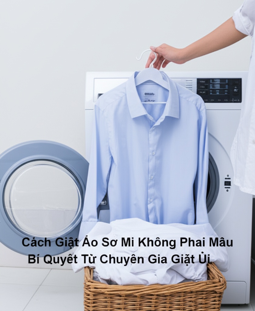 Hình minh họa cho bài viết: Cách Giặt Áo Sơ Mi Không Phai Màu: Bí Quyết Từ Chuyên Gia Giặt Ủi