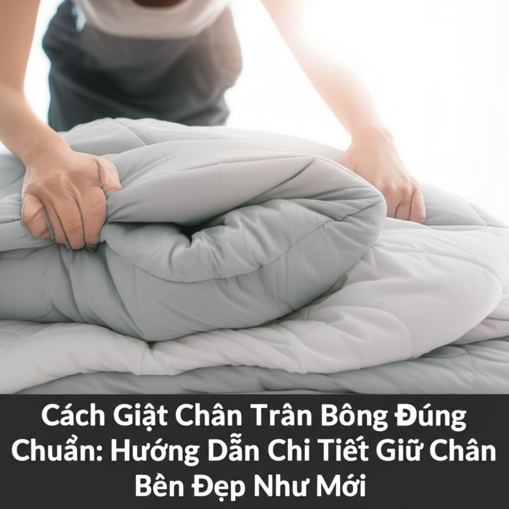 Hình minh họa cho bài viết: Cách Giặt Chăn Trần Bông Đúng Chuẩn: Hướng Dẫn Chi Tiết Giữ Chăn Bền Đẹp Như Mới