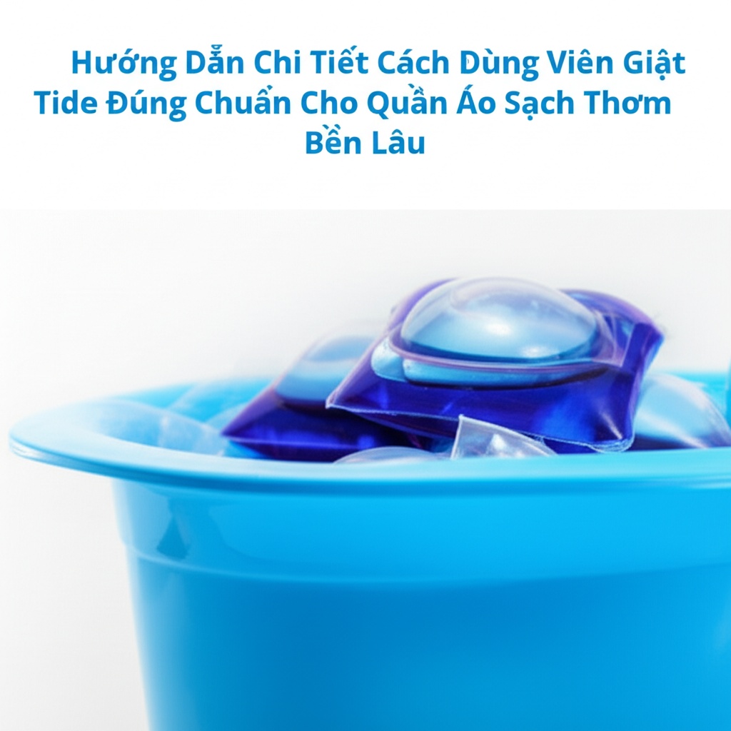 Hình minh họa cho bài viết: Hướng Dẫn Chi Tiết Cách Dùng Viên Giặt Tide Đúng Chuẩn Cho Quần Áo Sạch Thơm Bền Lâu