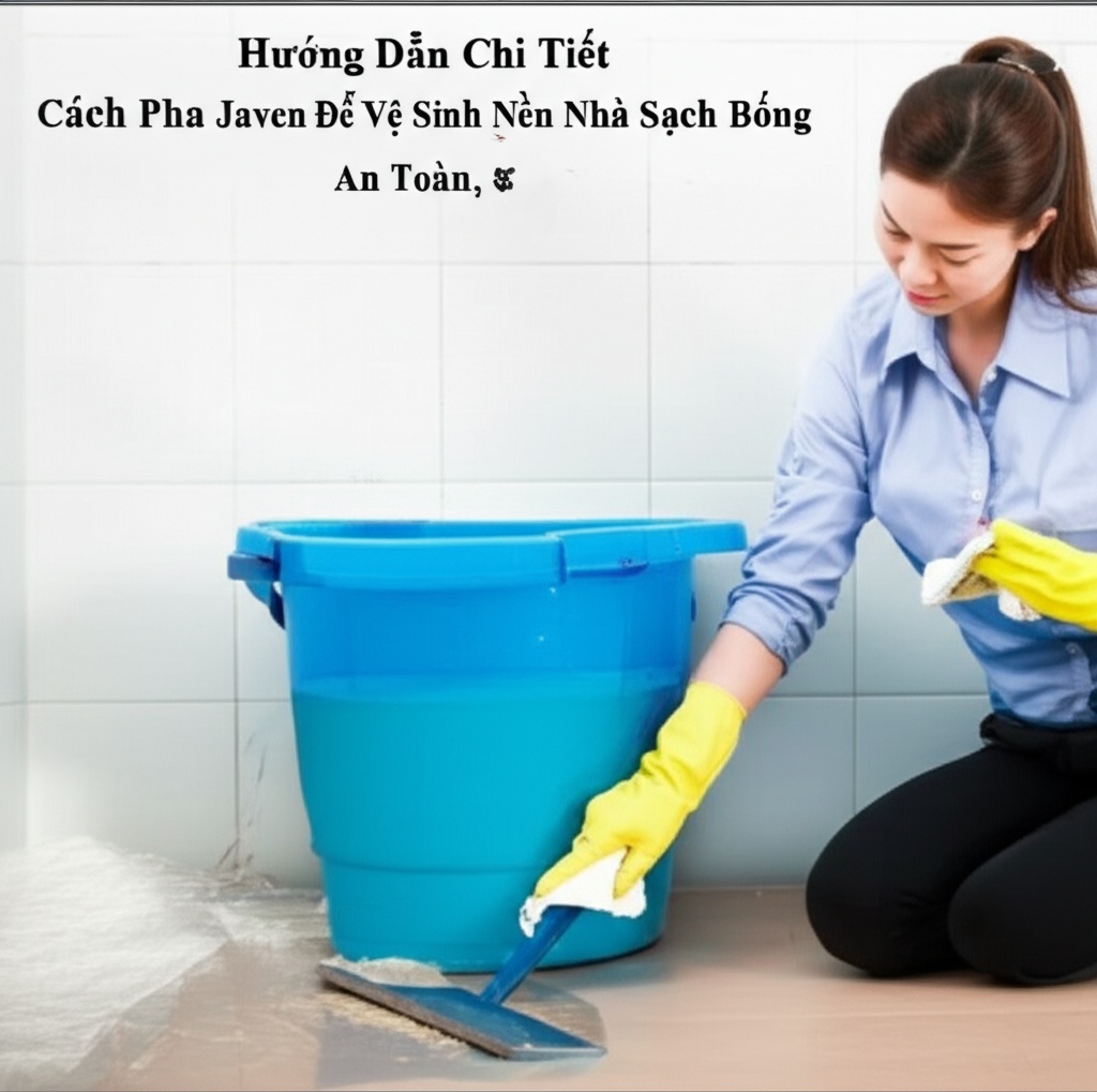 Hình minh họa cho bài viết: Hướng Dẫn Chi Tiết Cách Pha Javen Để Vệ Sinh Nền Nhà Sạch Bóng, An Toàn