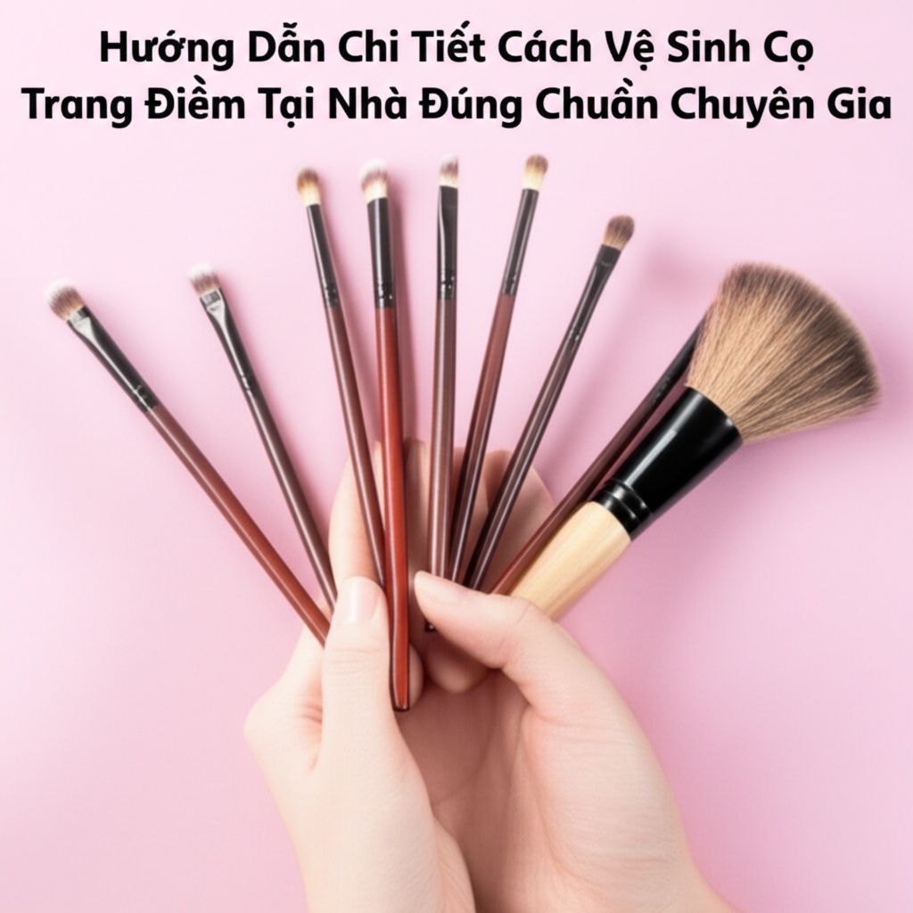 Hình minh họa cho bài viết: Hướng Dẫn Chi Tiết Cách Vệ Sinh Cọ Trang Điểm Tại Nhà Đúng Chuẩn Chuyên Gia