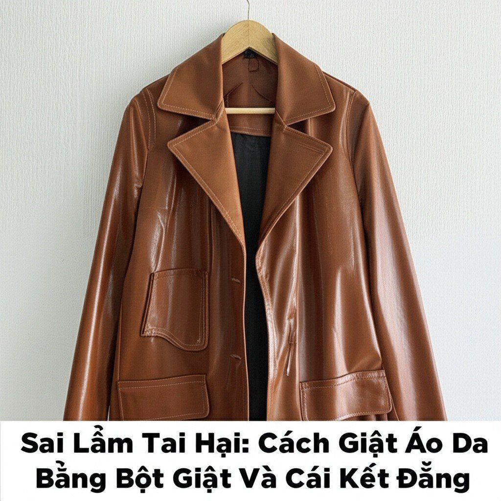 Hình minh họa cho bài viết: Sai Lầm Tai Hại: Cách Giặt Áo Da Bằng Bột Giặt Và Cái Kết Đắng